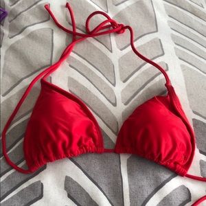 Red bikini top